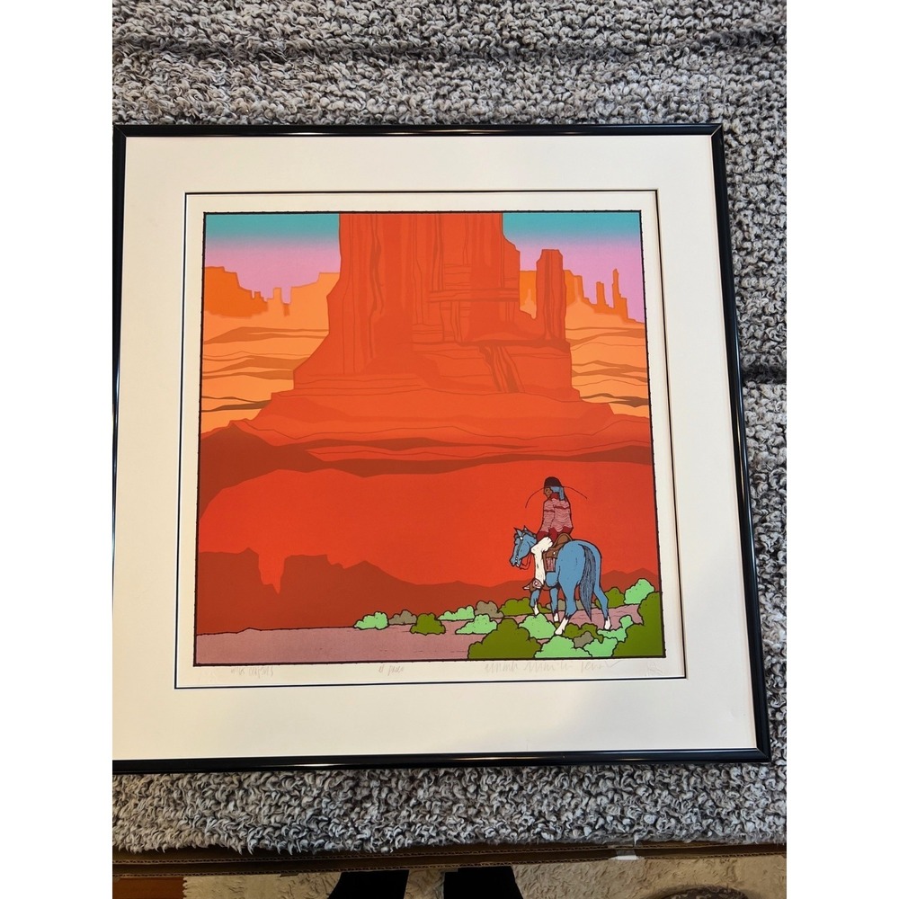 El Paseo Drawing Signed by Amada Maurilio Pena Jr. 41/65